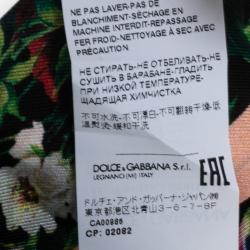 Pre Owned تويللي دولتشي & غابانا حرير متعدد الألوان بطبعة زهور 