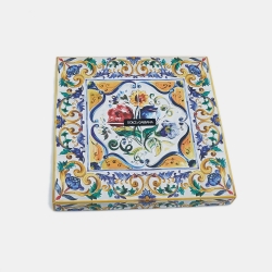 Pre Owned Dolce & Gabbana Multicolor Mambo Print Silk Square Scarf