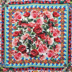 Pre Owned Dolce & Gabbana Multicolor Mambo Print Silk Square Scarf