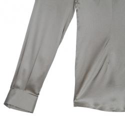 Pre Owned Dolce and Gabbana Champagne Silk Shirt M