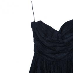 مملوكة مسبقًا Dolce and Gabbana Black Strapless Lace Dress M