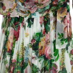 Pre Owned Dolce and Gabbana Floral Print Babydoll Dress M