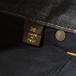 Louis Vuitton Grey Dark Wash Denim Straight Fit Jeans XS