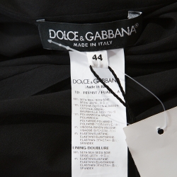 Dolce & Gabbana Black Silk Lace Detail Abaya M