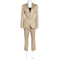 Dolce & Gabbana Beige Cotton Tailored Pant Suit M Dolce & Gabbana | TLC