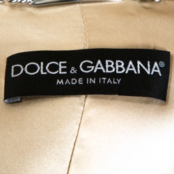 Pre Owned Dolce & Gabbana Beige Cotton Tailored Pant Suit M