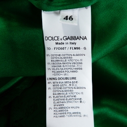 Pre Owned Dolce & Gabbana Green Cord Lace Scalloped Sleeveless Top L