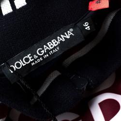 Pre Owned Dolce & Gabbana Multicolor DG Mania Print Jersey Zip-Up Sweatshirt IT 46