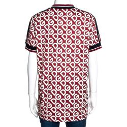 Pre Owned Dolce & Gabbana Multicolor DG Mania Print Jersey Crew Neck T Shirt IT 42