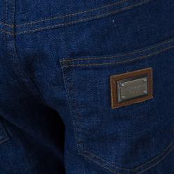 Pre Owned Dolce And Gabbana Wide Leg Denim Jeans M