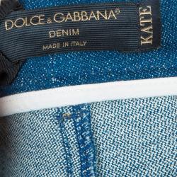 Pre Owned Dolce and Gabbana Blue Denim Kate Jeans XS
