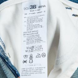 Pre Owned Dolce and Gabbana Blue Denim Kate Jeans XS