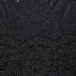 Pre Owned Dolce & Gabbana Black Lace Long Sleeve Dress M