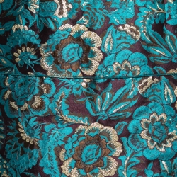 مملوكة مسبقًا Dolce & Gabbana Blue Floral Jacquard Silk Skirt M