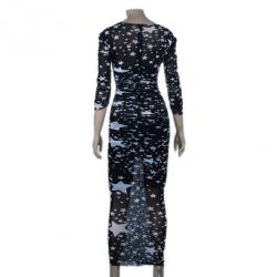 Pre Owned Dolce and Gabbana Star Print Maxi Dress S