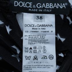 Pre Owned Dolce and Gabbana Star Print Maxi Dress S