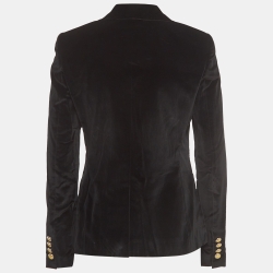 Pre Owned Dolce & Gabbana Black Velvet Single Breasted Blazer M