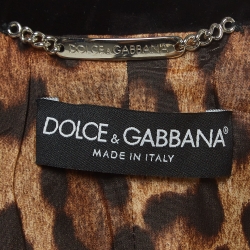 Pre Owned Dolce & Gabbana Black Velvet Single Breasted Blazer M