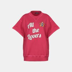 Pink Patched Cotton Knit T-Shirt S (IT