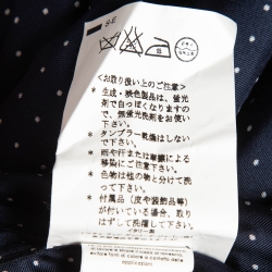 Pre Owned Dolce & Gabbana Navy Blue Polka Dots Silk Shirt and Pants Set S