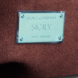 مملوكة مسبقًا Dolce & Gabbana Black Leather Large Soft Miss Sicily Top Handle Bag