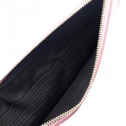 Pre Owned حقيبة كلتش دولتشي أند غابانا جلد وردي طباعة آناناس