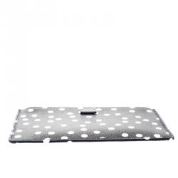 Pre Owned حقيبة كلاتش دولتشي أند غابانا جلد تنقيط بولكا بيضاء/ سوداء