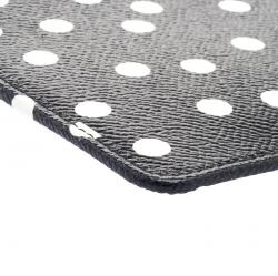 Pre Owned حقيبة كلاتش دولتشي أند غابانا جلد تنقيط بولكا بيضاء/ سوداء