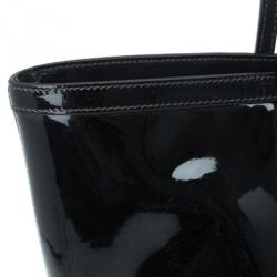 Pre Owned Dolce and Gabbana Black Patent Leather Miss Escape Tote