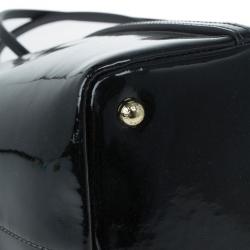 Pre Owned Dolce and Gabbana Black Patent Leather Miss Escape Tote