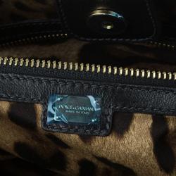 Pre Owned Dolce and Gabbana Black Patent Leather Miss Escape Tote