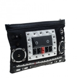 Pre Owned حقيبة صغيرة دولتشي أند غابانا سحاب راديو نايلون سوداء