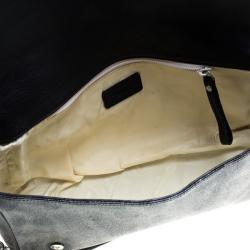 مملوكة مسبقًا Dolce and Gabbana Grey Leopard Print Coated Canvas Chain Shoulder Bag