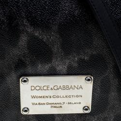 مملوكة مسبقًا Dolce and Gabbana Grey Leopard Print Coated Canvas Chain Shoulder Bag