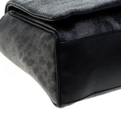 مملوكة مسبقًا Dolce and Gabbana Grey Leopard Print Coated Canvas Chain Shoulder Bag