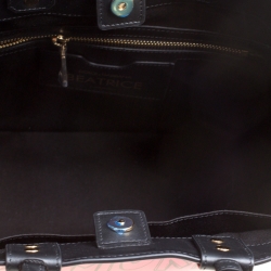 Pre Owned Dolce and Gabbana Pink Leather Beatrice Graffiti Shopper