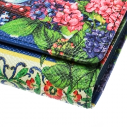 Pre Owned Dolce and Gabbana Multicolor Printed Leather Sicily Von Smartphone Bag