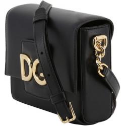 مملوكة مسبقًا Dolce and Gabbana Black Leather DG Millenials Crossbody Bag
