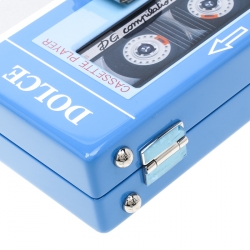 مملوكة مسبقًا Dolce and Gabbana Blue/Silver Wood Walkman Box Clutch