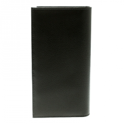 مملوكة مسبقًا Dolce and Gabbana Seaweed Green Leather Bifold Long Wallet