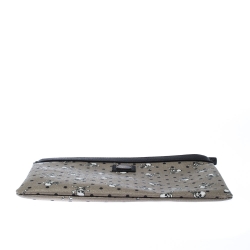 مملوكة مسبقًا Dolce & Gabbana Grey/Black Skull Print Clutch