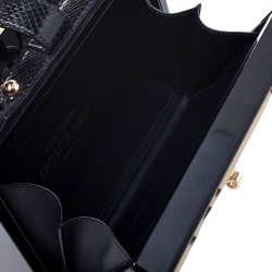 مملوكة مسبقًا Dolce & Gabbana Multicolor Acrylic and Snakeskin Top Handle Box Bag