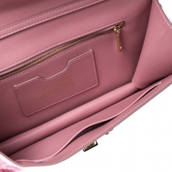 مملوكة مسبقًا Dolce and Gabbana Multicolor Rose and Butterfly Printed Patent Leather Flap Shoulder Bag