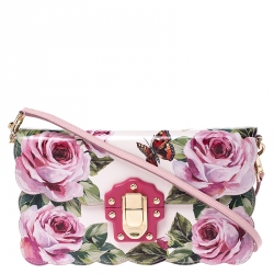 Dolce and Gabbana Multicolor Rose and Butterfly Printed Patent Leather Flap  Shoulder Bag Dolce & Gabbana | TLC