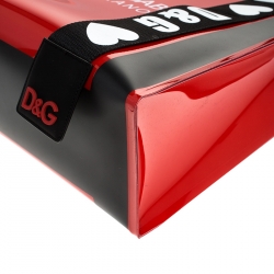 مملوكة مسبقًا Dolce & Gabbana Red PVC Street Shopper Tote