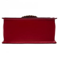 Pre Owned Dolce & Gabbana Red Leather Devotion Top Handle Bag