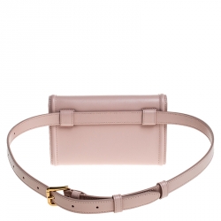 Dolce and Gabbana Blush Pink Leather Devotion Belt Bag