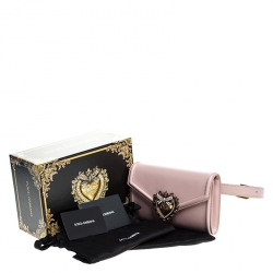 Dolce and Gabbana Blush Pink Leather Devotion Belt Bag