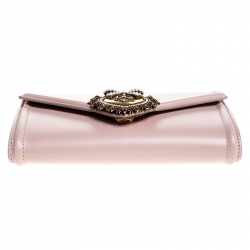 Dolce and Gabbana Blush Pink Leather Devotion Belt Bag