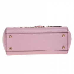 Pre Owned Dolce & Gabbana Pink Leather Medium Viva La Mamma Miss Sicily Bag